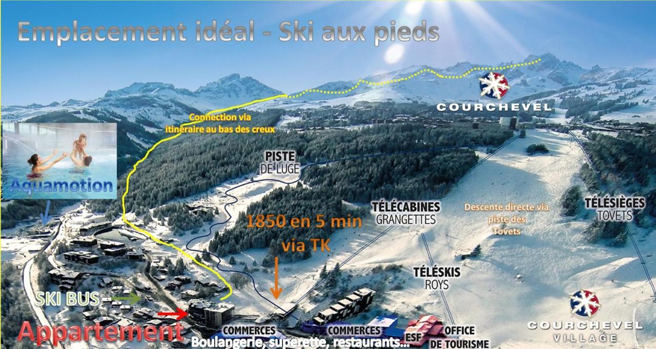Courchevel 1550 - Veritable Ski Aux Pieds - Appartement Les Tovets T2 - 47M2 - 4P Exteriör bild